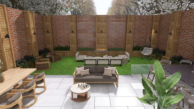 209 6th St, Hoboken, NJ 07030 - view of patio / terrace featuring an outdoor hangout area and outdoor dining area