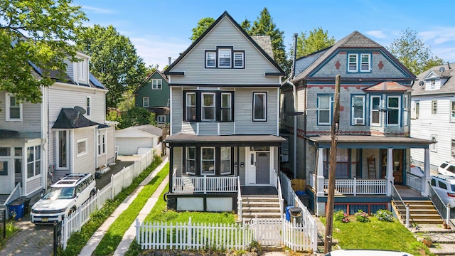 33 Duer Pl, Weehawken, NJ 07086 - view of front of property with a porch and stairs