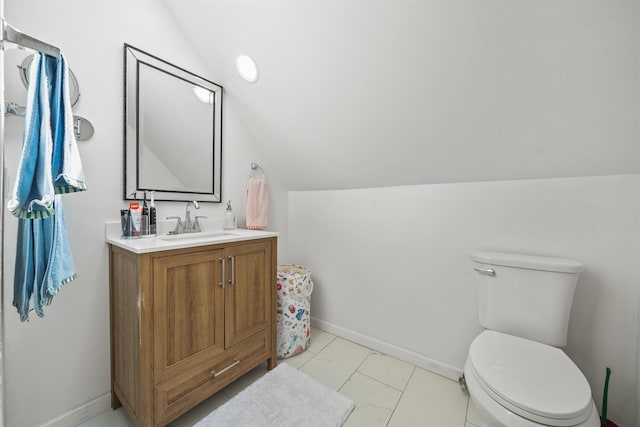 33 Duer Pl, Weehawken, NJ 07086 - bathroom with lofted ceiling and vanity