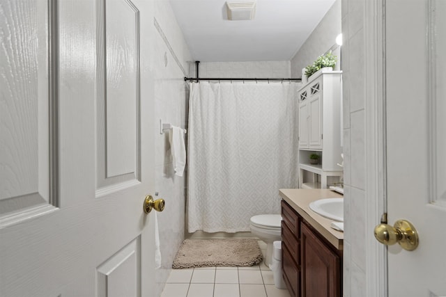 8901 Newkirk Ave, North Bergen, NJ 07047 - full bath featuring tile patterned floors, vanity, and shower / bath combination with curtain