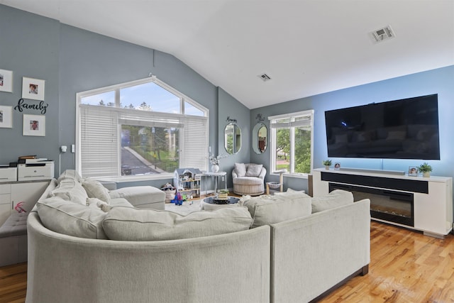 8901 Newkirk Ave, North Bergen, NJ 07047 - living room with vaulted ceiling and wood finished floors
