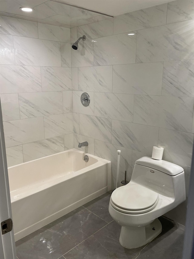 148 Nesbit St, Weehawken, NJ 07086 - full bath featuring shower / bathtub combination and marble finish floors