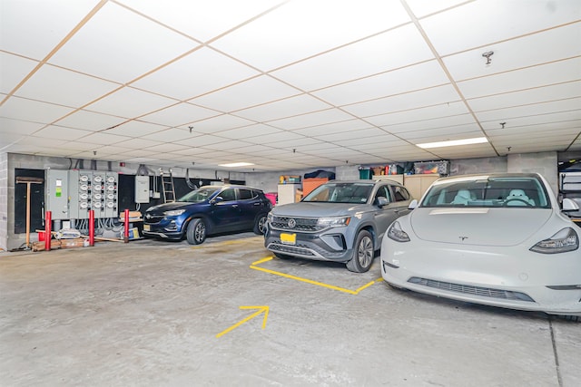 view of parking garage