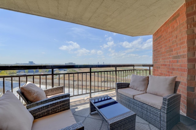 balcony featuring outdoor lounge area