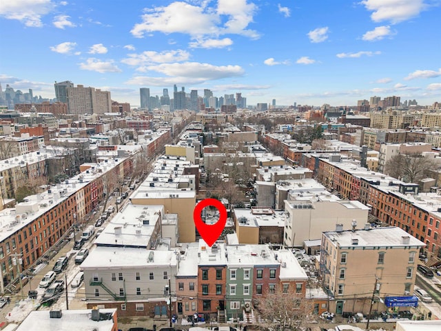 157 8th St, Hoboken, NJ 07030 - drone / aerial view of city skyline