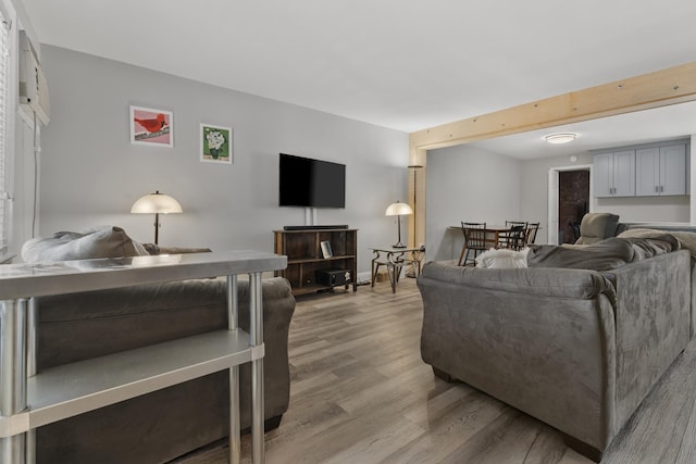104 W 52nd St, Bayonne, NJ 07002 - living room featuring wood finished floors