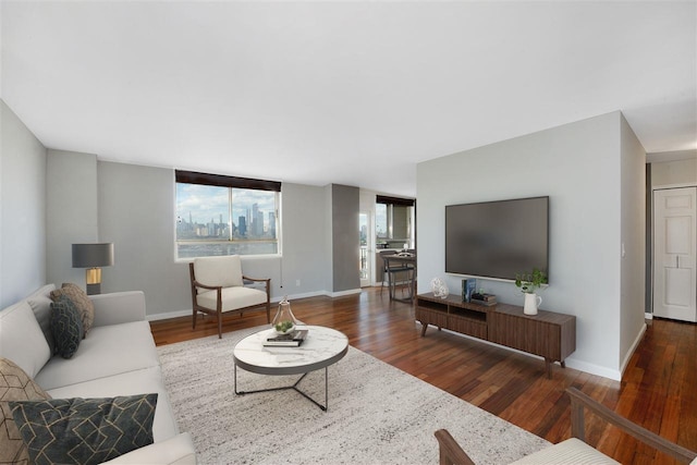 100 Manhattan Ave Unit 205, Union City, NJ 07087 - living room with wood finished floors and baseboards