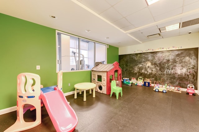 20 Newport Pkwy Unit 1707, Jersey City, NJ 07310 - recreation room with baseboards and a drop ceiling