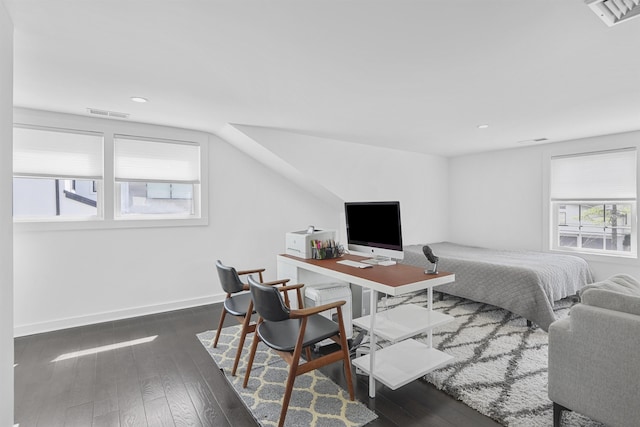 65 Dillingham Pl, Englewood Cliffs, NJ 07632 - bedroom featuring visible vents, multiple windows, recessed lighting, and dark wood-style floors