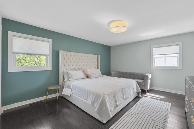 65 Dillingham Pl, Englewood Cliffs, NJ 07632 - bedroom featuring visible vents, baseboards, and dark wood finished floors