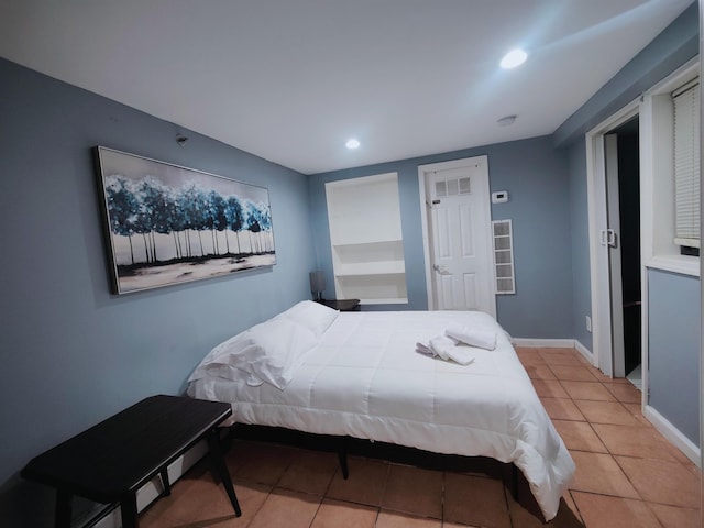 view of tiled bedroom