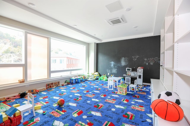 game room with carpet