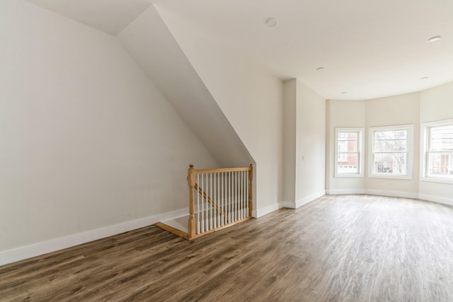 unfurnished living room with light wood-type flooring