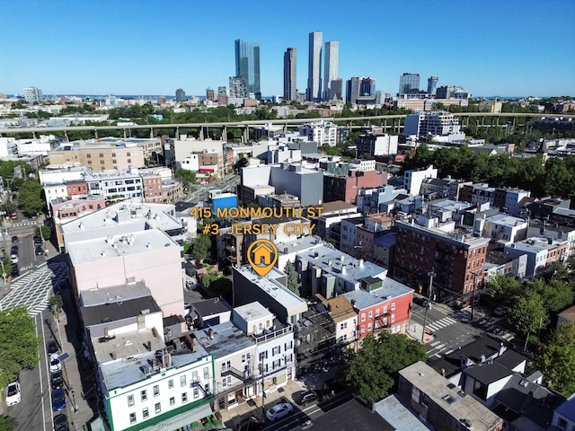 415 Monmouth St Apt. Three, Apt Three, Jersey City, NJ 07302 - aerial view of skyline
