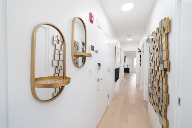 415 Monmouth St Apt. Three, Apt Three, Jersey City, NJ 07302 - corridor featuring light wood-style floors