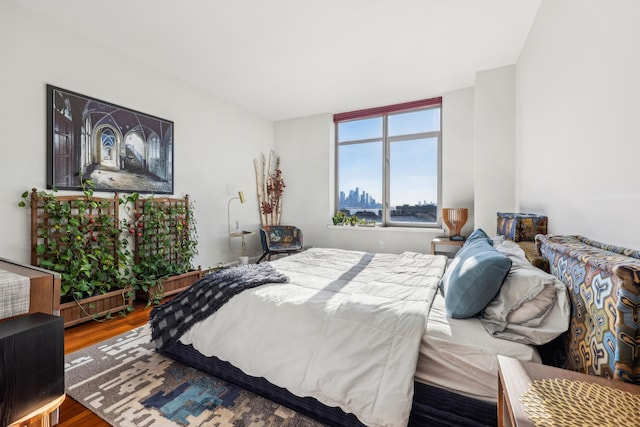 bedroom featuring hardwood / wood-style floors