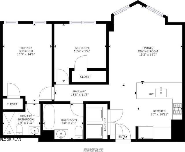 501 9th St Unit 407, Hoboken, NJ 07030 - view of room layout