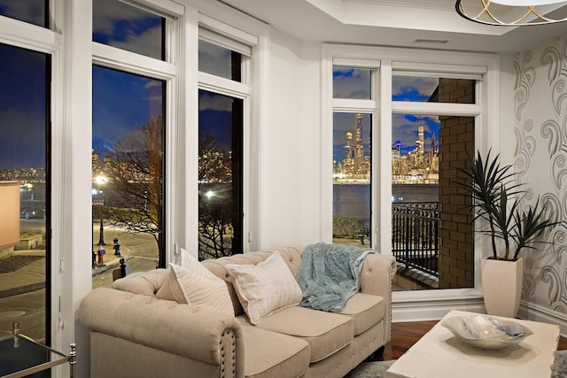 view of sunroom / solarium