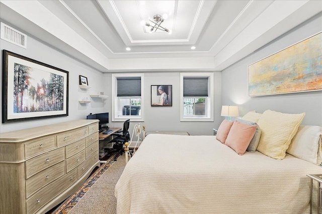 324 Hudson St # 1, Hoboken, NJ 07030 - bedroom with a raised ceiling and recessed lighting
