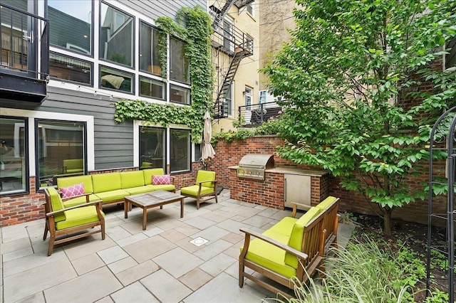 324 Hudson St # 1, Hoboken, NJ 07030 - view of patio with outdoor lounge area