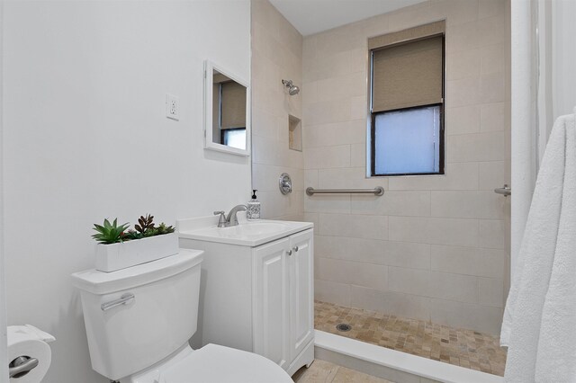 179 Manhattan Ave Unit 3B, Jersey City, NJ 07307 - full bath featuring toilet, a tile shower, and vanity