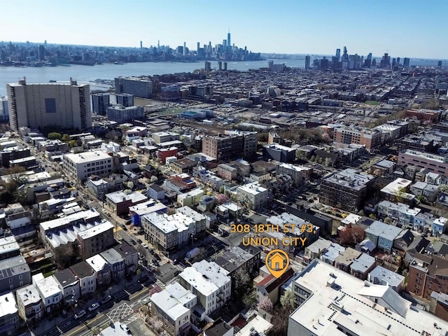 308 18th St, Union City, NJ 07087 - birds eye view of property featuring a city view