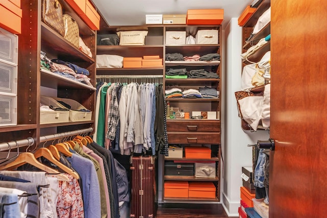601 Observer Hwy Unit 204, Hoboken, NJ 07030 - walk in closet featuring wood finished floors