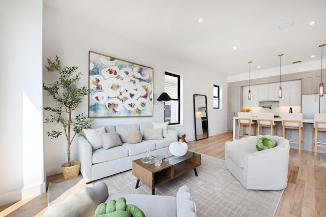 262 Webster Ave Unit 2, Jersey City, NJ 07307 - living area with light wood-style floors and recessed lighting