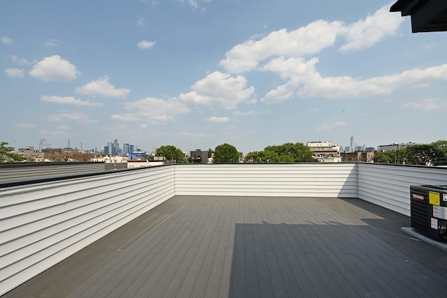 262 Webster Ave Unit 2, Jersey City, NJ 07307 - wooden deck with a city view