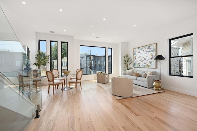 262 Webster Ave Unit 2, Jersey City, NJ 07307 - living room with light wood finished floors and recessed lighting