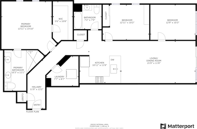 371 2nd St Unit 2B, Jersey City, NJ 07302 - view of room layout