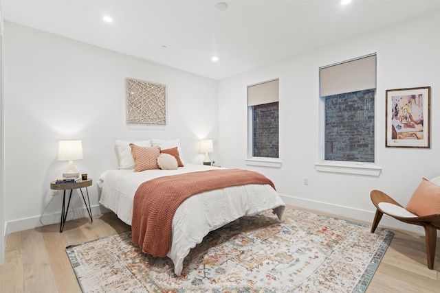 371 2nd St Unit 2B, Jersey City, NJ 07302 - bedroom featuring light wood finished floors and recessed lighting