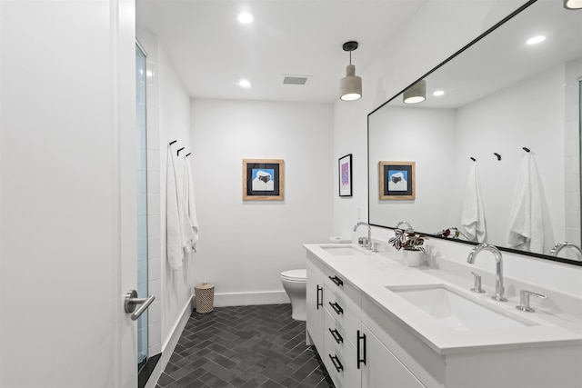 371 2nd St Unit 2B, Jersey City, NJ 07302 - full bathroom featuring recessed lighting and double vanity
