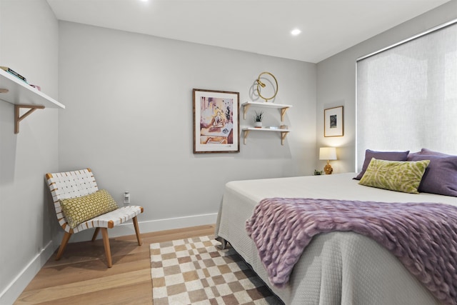 371 2nd St Unit 2B, Jersey City, NJ 07302 - bedroom with light wood-style flooring and recessed lighting