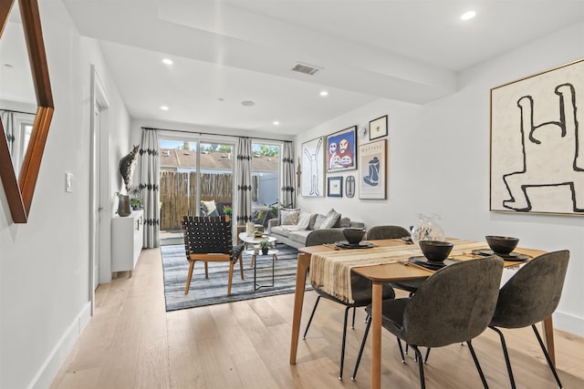 371 2nd St Unit 2B, Jersey City, NJ 07302 - dining room featuring light wood-style flooring and recessed lighting