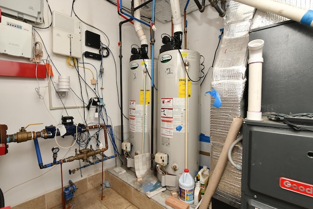 utilities featuring gas water heater