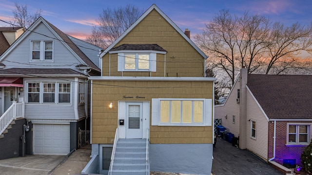 view of front facade with a garage