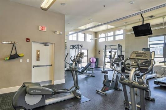 24 Ave At Port Imperial Unit 305, West New York, NJ 07093 - workout area with baseboards