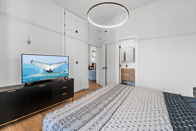 35 Manhattan Ave Unit 4, Jersey City, NJ 07307 - bedroom with wood finished floors and ensuite bathroom