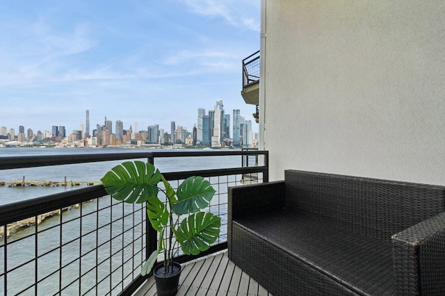 600 Harbor Blvd Unit 973/975, Weehawken, NJ 07086 - balcony with a skyline view and a water view
