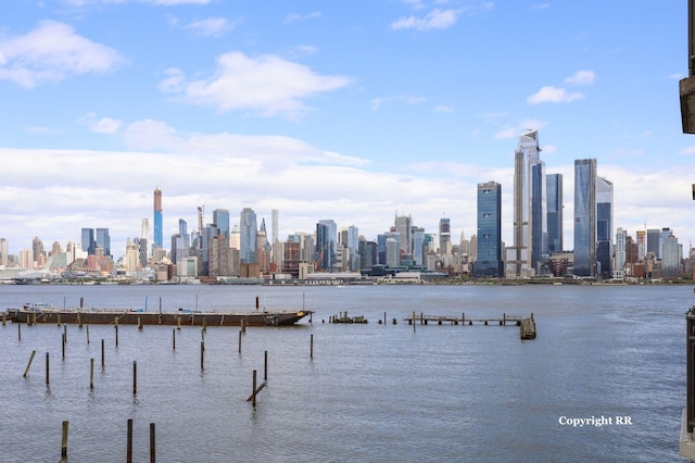 600 Harbor Blvd Unit 973/975, Weehawken, NJ 07086 - view of city skyline featuring a nearby body of water