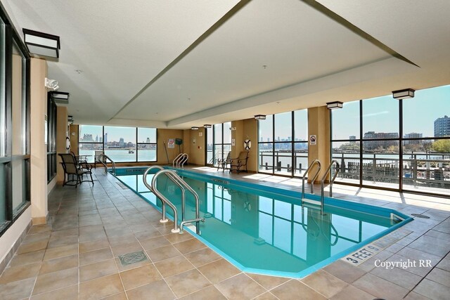 600 Harbor Blvd Unit 973/975, Weehawken, NJ 07086 - indoor community pool with a water view