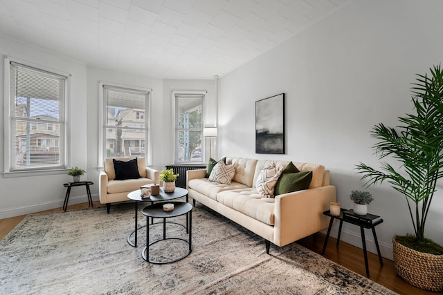 388 Kennedy Blvd, Bayonne, NJ 07002 - living area featuring wood finished floors and baseboards