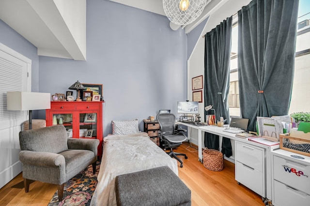 office featuring light wood finished floors and a wealth of natural light