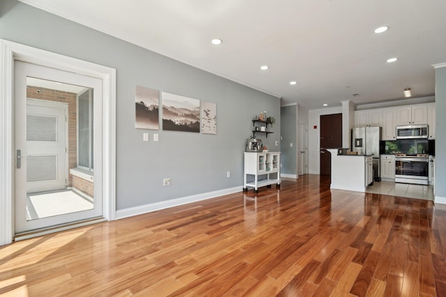 22 Ave At Port Imperial Unit 227, West New York, NJ 07093 - living room featuring recessed lighting and light wood-type flooring