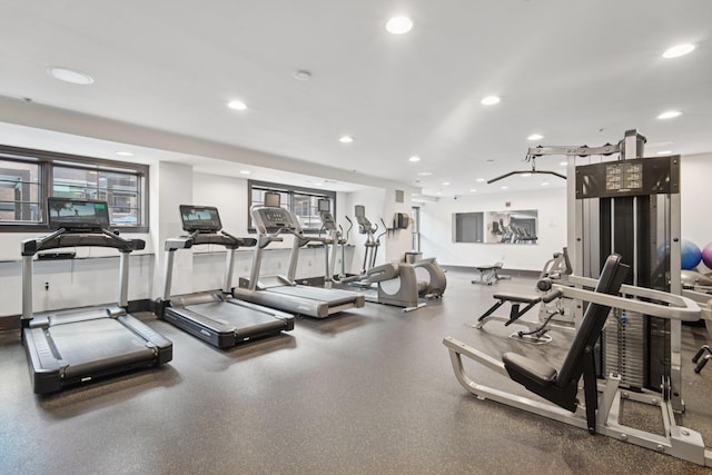 22 Ave At Port Imperial Unit 227, West New York, NJ 07093 - exercise room featuring recessed lighting