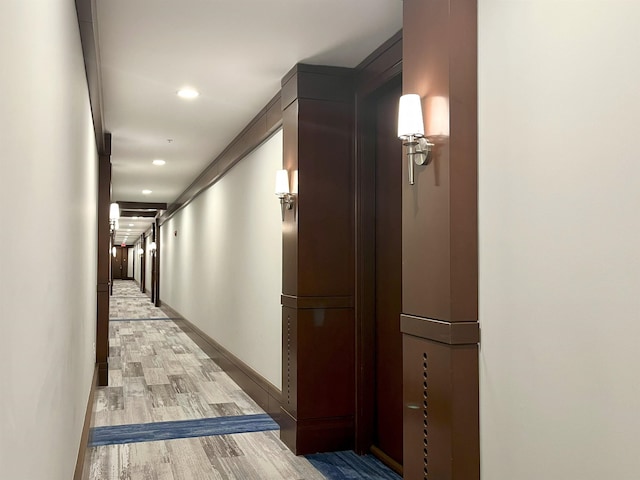 22 Ave At Port Imperial Unit 227, West New York, NJ 07093 - hall with light wood-style flooring and recessed lighting