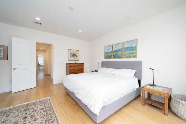 74 Madison St Unit 2, Hoboken, NJ 07030 - bedroom featuring light wood-style flooring, baseboards, and recessed lighting