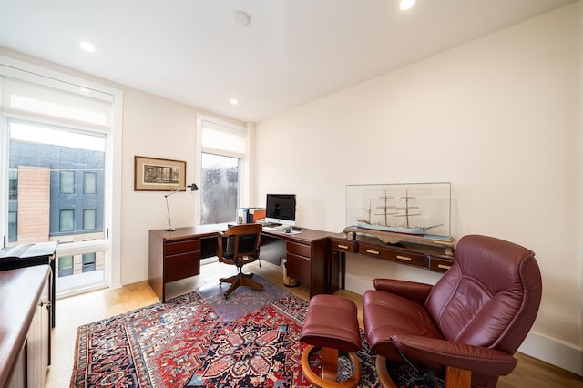 74 Madison St Unit 2, Hoboken, NJ 07030 - office area featuring wood finished floors and recessed lighting