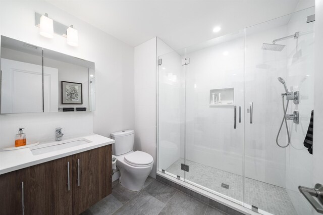 74 Madison St Unit 2, Hoboken, NJ 07030 - bathroom featuring toilet, vanity, and a stall shower